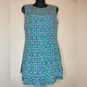 Adorable~Spring-Look One-Piece Skort Romper~Top Overlay~Sleeveless~Size 5/6